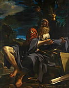 Elijah fed by Ravens Painting by Guercino Elijah fed by Ravens Painting by Guercino