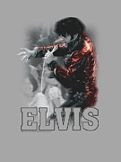 Elvis - Black Leather Digital Art by Brand A