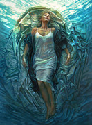 Emerge Lighter Version Painting by Mia Tavonatti