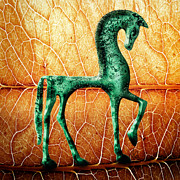 Etruscan Horse Drawing by Alessandro Della Pietra