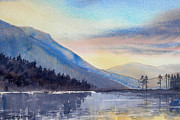 Evening Falls on Lake Windermere Painting by Glenn Marshall