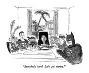 Everybody Here?  Let's Get Started Drawing by James Stevenson