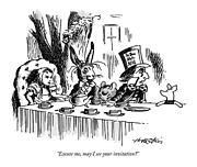 Excuse Me, May I See Your Invitation? Drawing by Henry Martin