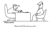 Exhausted Businessman Hires An Exaggeratedly Drawing by Charles Barsotti