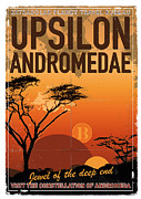 Exoplanet 06 Travel Poster Upsilon Andromedae 4 Digital Art by Chungkong Art