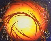 Eye of the Hurricane Textured Painting by Darren Robinson