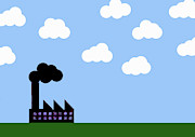 Factory Chimney With Black Cloud Of Air Photograph by Ikon Ikon Images