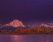 Fall Sunrise at Oxbow Bend Grand Tetons National Park Photograph by Dave Welling