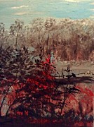 Fallen Tree Original Painting by James Daugherty Painting by James Daugherty