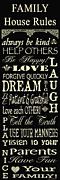 Family Rules-A Digital Art by Jean Plout