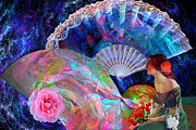 Fans and Roses Digital Art by Lisa Yount