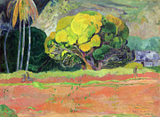 Fatata te Moua Painting by Paul Gauguin