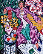 Femme Au Manteau Violet Painting by Tom Roderick