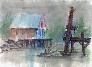 Fishing In The Fog Painting by Anthony Coulson
