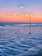 Fishing the Sunset Surf - Vertical Version Photograph by Mark Rogers