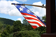 Flag in Vermont Pyrography by Pat Moore