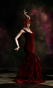 Flamenco Dancer Red Digital Art by Shanina Conway