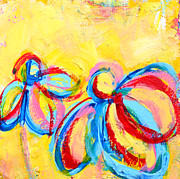 Abstract Flowers Silhouette No 12 Painting by Patricia Awapara