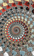 Floral fractal spiral with digital leaves Digital Art by Matthias Hauser
