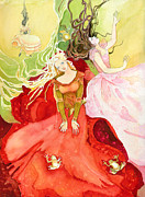 Flowers in Water Painting by Katherine Miller