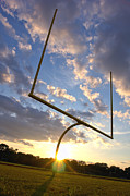 Football Goal at Sunset Photograph by Olivier Le Queinec