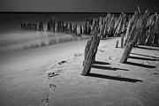 Footprints in the Sand among the Pilings Photograph by Randall Nyhof Footprints in the Sand among the Pilings Photograph by Randall Nyhof