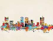 Fort Worth Texas Painting by Bri Buckley