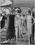 Four Women In Evening Wear Drawing by Pierre Mourgue