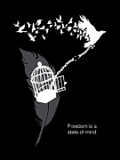 Freedom is a state of mind Painting by Sassan Filsoof