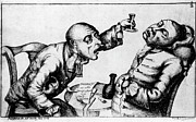 French 18th Century Engraving Of Two Alcoholics Photograph by Science Photo Library