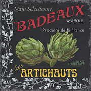 French Veggie Labels 1 Painting by Debbie DeWitt