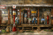 Gas Station - Sunday afternoon - 1939 Photograph by Mike Savad