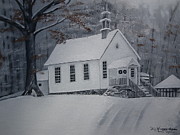 Gates Chapel - Ellijay - Signed by Artist Painting by Jan Dappen Gates Chapel - Ellijay - Signed by Artist Painting by Jan Dappen