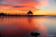 Gazebo's Sunset Reflection Photograph by Robert Banach