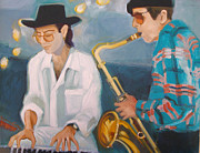 George Michalski and Vince Wallace Painting by Suzanne Giuriati Cerny