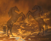 Ghost Horses at Sunset Photograph by Donald and Judi Hall Ghost Horses at Sunset Photograph by Donald and Judi Hall
