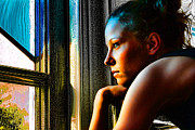 Girl contemplating Photograph by Jeff Folger