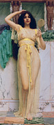 Girl with a Mirror Painting by John William Godward