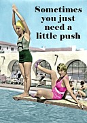 Go Ahead - Push Greeting Card Photograph by Everett