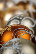 Gold Christmas ornaments Photograph by Elena Elisseeva