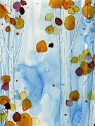 Golden Aspens Painting by Dawn Derman