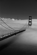 Golden Gate in B W Photograph by David Bearden