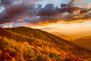 Golden Hour Fall Morning on the Blue Ridge Parkway Photograph by John Haldane