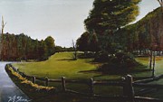 Golf Course in Duxbury MA Painting by Diane Strain