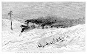 Great Plains Snow, 1882 Painting by Granger