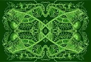 Green Drawing by Daniel Rustad