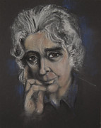 Grey Lady On BLack Painting by Anthony Coulson