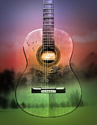 Guitar Nature  Digital Art by Mark Ashkenazi