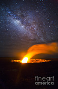 Halemaumau Crater & Milky Way Photograph by Douglas Peebles