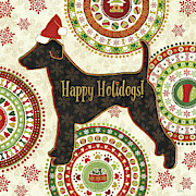 Happy Holidogs Iv Painting by Veronique Charron